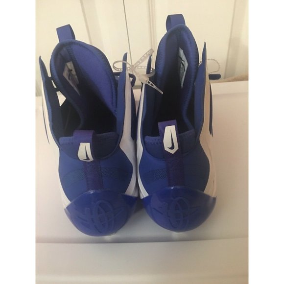 New Nike Alpha Huarache Elite Mid sz 16 Royal Blue White 923428 411 Nwt - Picture 8 of 9